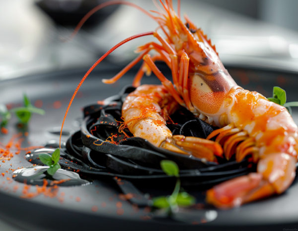 Итальянское утро: cформатино ди рикотта, черные лингвини с лангустинами и ягодный тарт | 16+