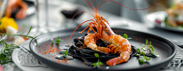 Итальянское утро: cформатино ди рикотта, черные лингвини с лангустинами и ягодный тарт | 16+