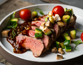 Стейк Три Тип с соусом Джек Дэниэлс в CulinaryOn