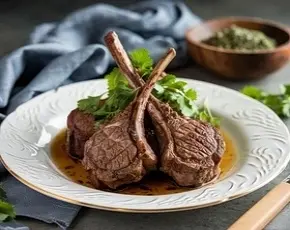 Ягненок с ореховым соусом и муссом из сельдерея в CulinaryOn